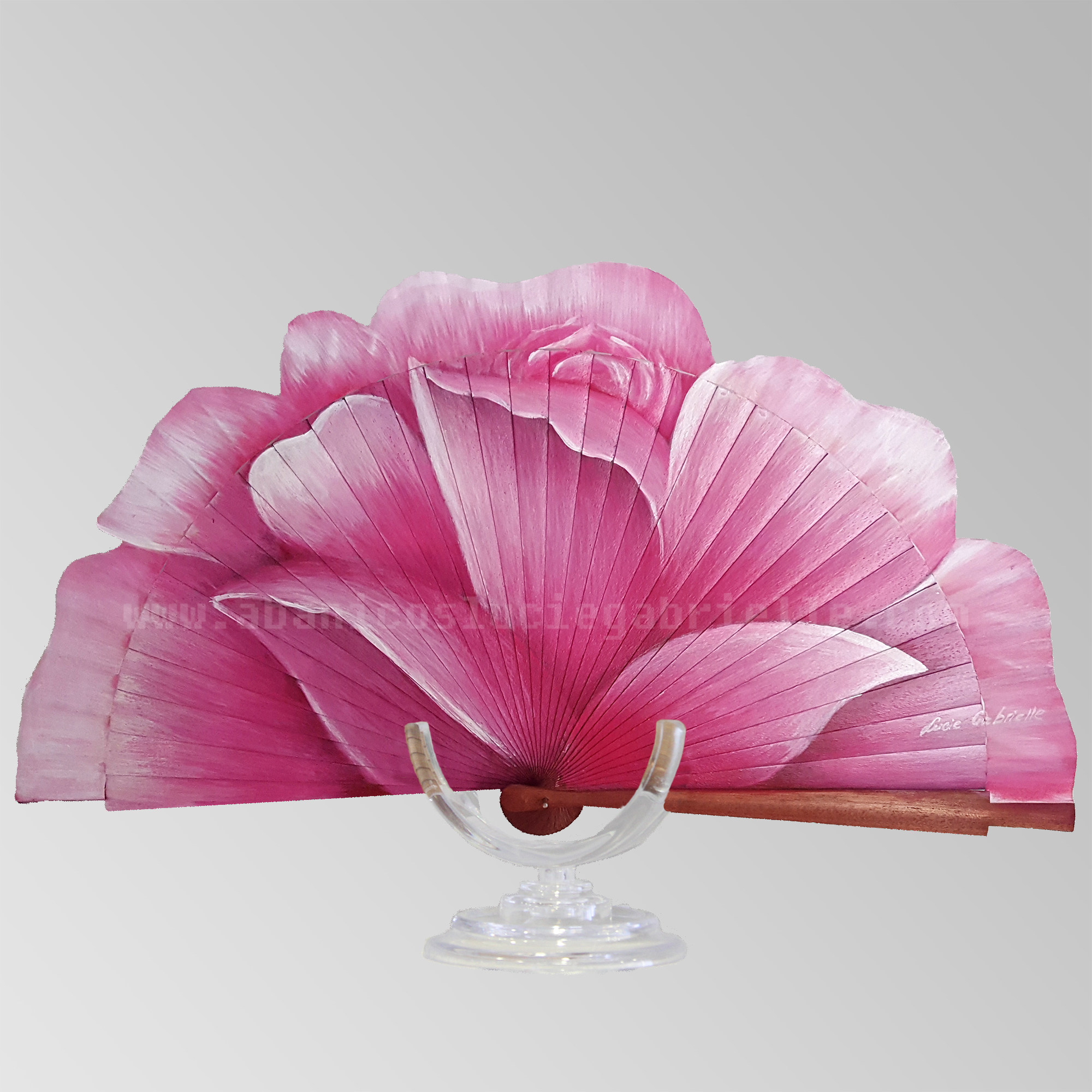 Abanico Flor Rosa