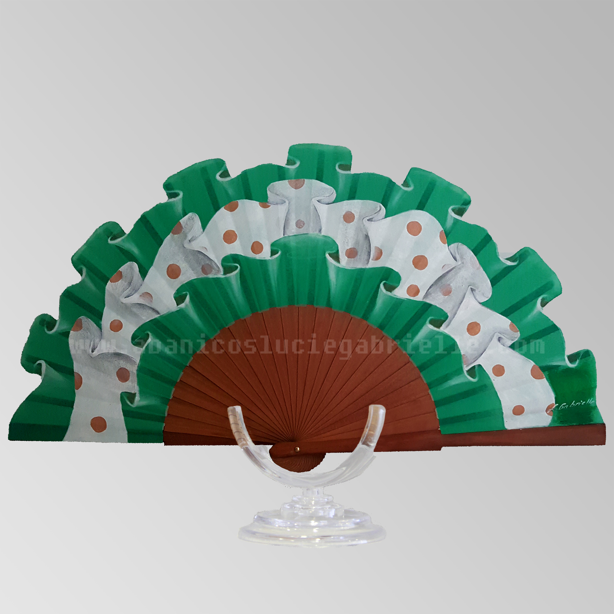 Abanico Flamenca Verde